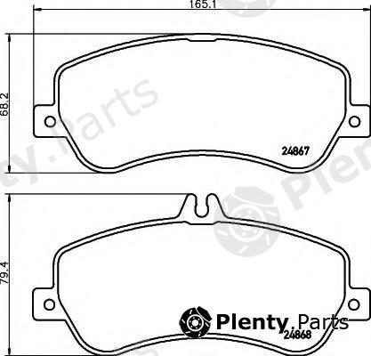  HELLA part 8DB355014-221 (8DB355014221) Brake Pad Set, disc brake