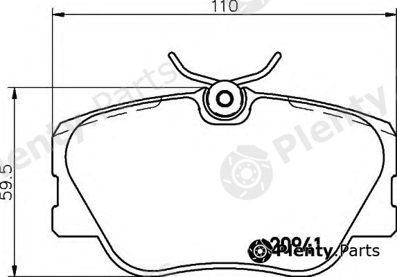  HELLA part 8DB355017-601 (8DB355017601) Brake Pad Set, disc brake