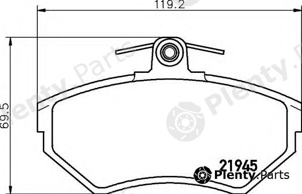  HELLA part 8DB355018-251 (8DB355018251) Brake Pad Set, disc brake