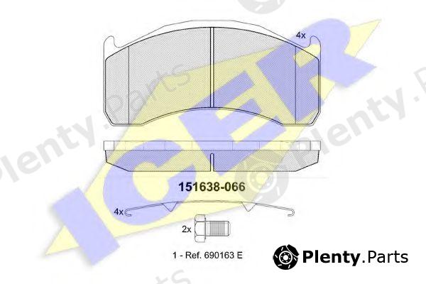  ICER part 151638-066 (151638066) Brake Pad Set, disc brake