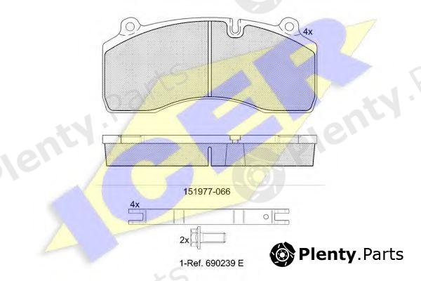  ICER part 151977-066 (151977066) Brake Pad Set, disc brake
