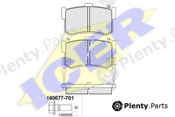  ICER part 180677 Brake Pad Set, disc brake