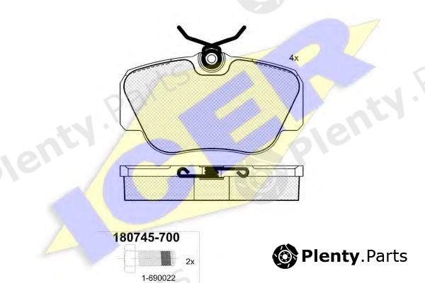  ICER part 180745 Brake Pad Set, disc brake