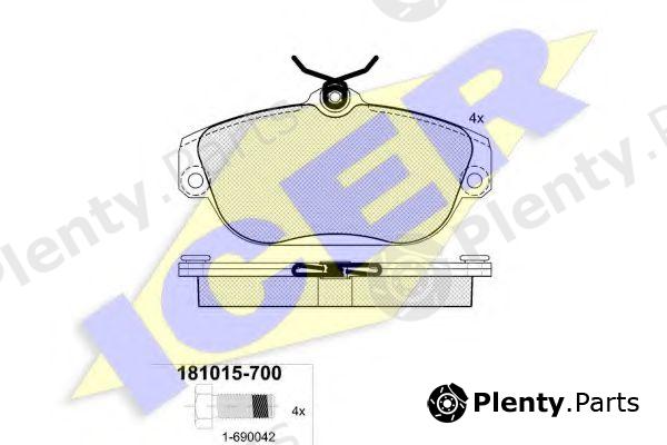  ICER part 181015 Brake Pad Set, disc brake