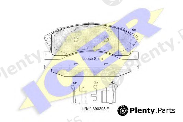  ICER part 182075 Brake Pad Set, disc brake