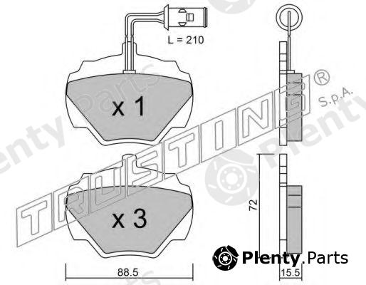  TRUSTING part 362.1 (3621) Brake Pad Set, disc brake