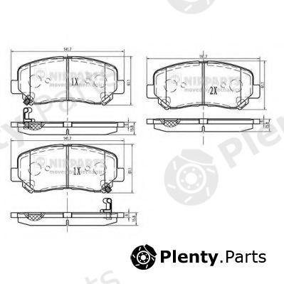  NIPPARTS part N3603073 Brake Pad Set, disc brake