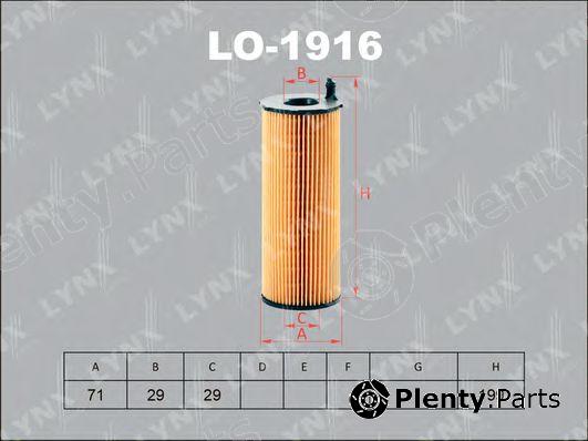 LYNXauto part LO-1916 (LO1916) Oil Filter