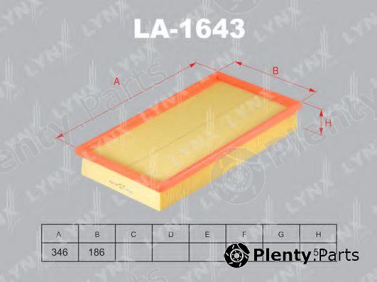  LYNXauto part LA-1643 (LA1643) Air Filter
