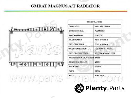  PARTS-MALL part PXNDC-012 (PXNDC012) Radiator, engine cooling