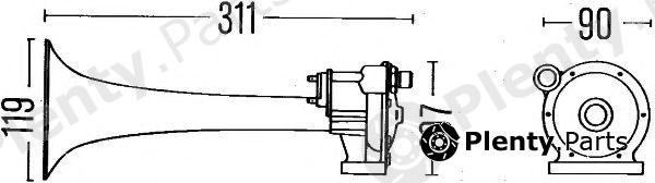  HELLA part 3PA004206-041 (3PA004206041) Air/Electric Horn