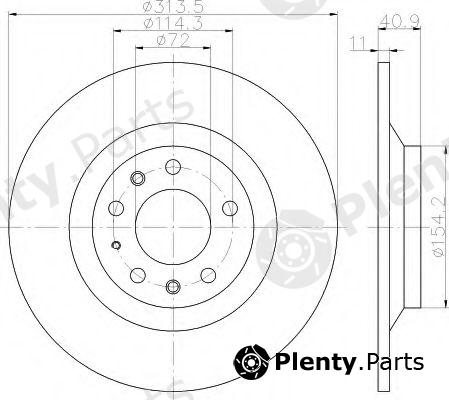  HELLA part 8DD355114-501 (8DD355114501) Brake Disc