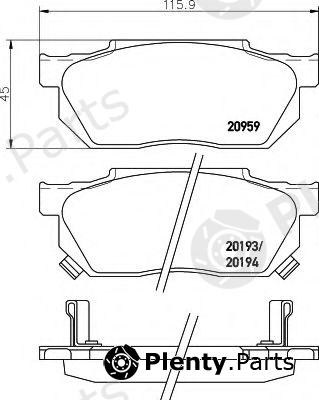  HELLA part 8DB355005-641 (8DB355005641) Brake Pad Set, disc brake