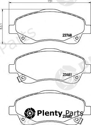  HELLA part 8DB355017-321 (8DB355017321) Brake Pad Set, disc brake