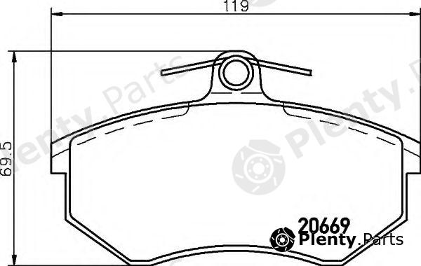  HELLA part 8DB355017-701 (8DB355017701) Brake Pad Set, disc brake