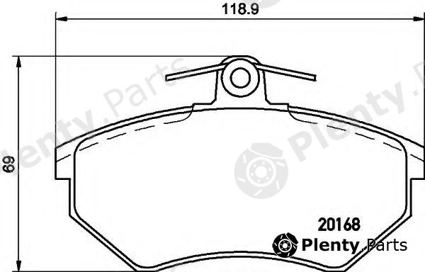  HELLA part 8DB355017-901 (8DB355017901) Brake Pad Set, disc brake