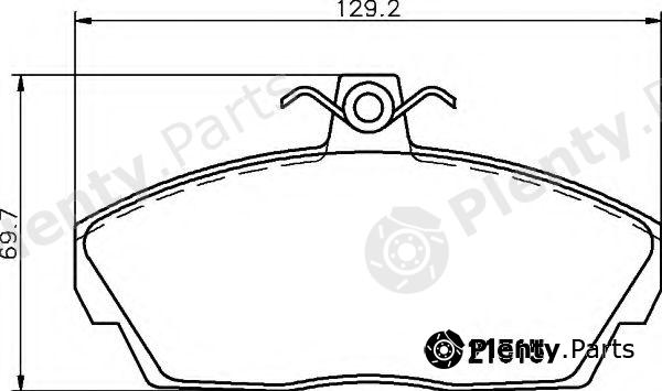  HELLA part 8DB355018-431 (8DB355018431) Brake Pad Set, disc brake