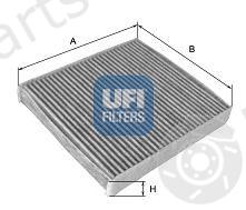  UFI part 54.158.00 (5415800) Filter, interior air