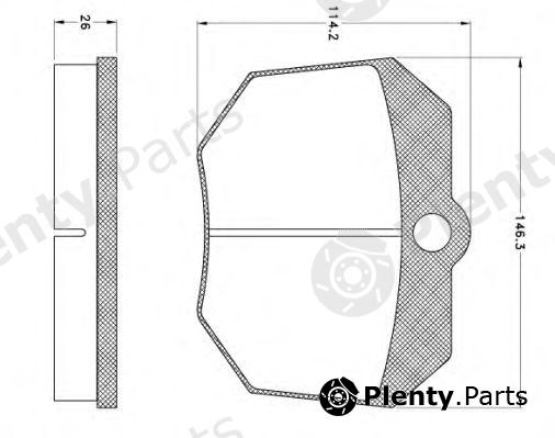  REMSA part 1014 Brake Pad Set, disc brake