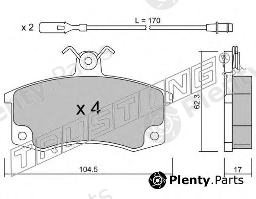  TRUSTING part 064.1 (0641) Brake Pad Set, disc brake