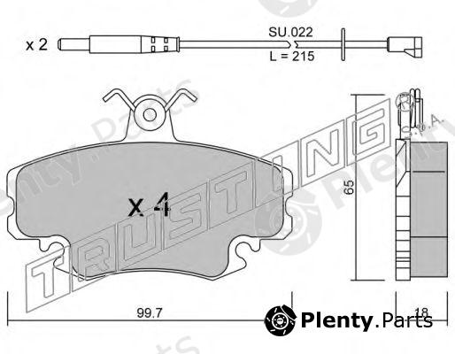  TRUSTING part 122.0W (1220W) Brake Pad Set, disc brake