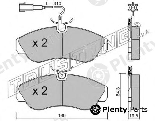  TRUSTING part 158.1 (1581) Brake Pad Set, disc brake
