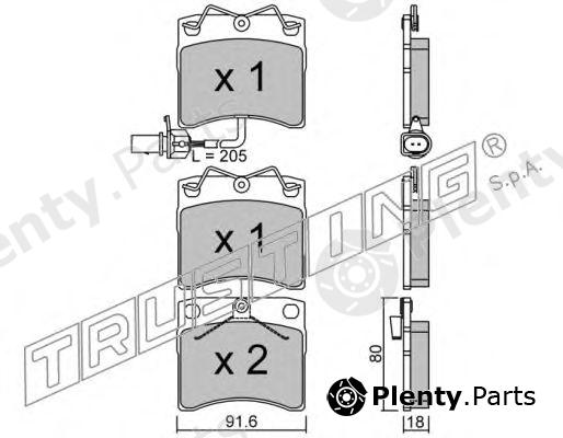  TRUSTING part 166.2 (1662) Brake Pad Set, disc brake