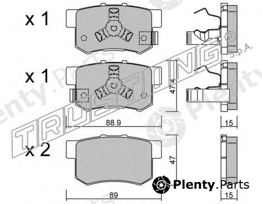  TRUSTING part 176.1 (1761) Brake Pad Set, disc brake