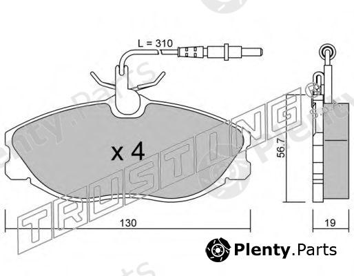  TRUSTING part 223.0 (2230) Brake Pad Set, disc brake