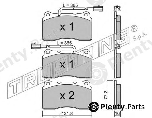  TRUSTING part 297.4 (2974) Brake Pad Set, disc brake