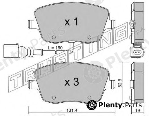  TRUSTING part 563.1 (5631) Brake Pad Set, disc brake