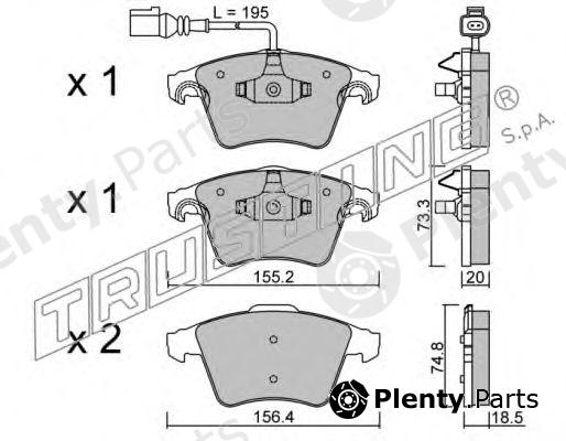  TRUSTING part 568.0 (5680) Brake Pad Set, disc brake