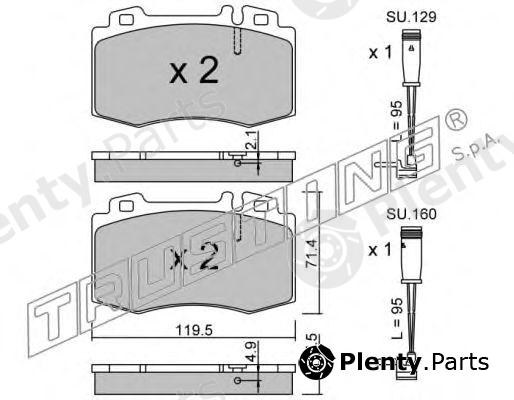  TRUSTING part 579.5W (5795W) Brake Pad Set, disc brake