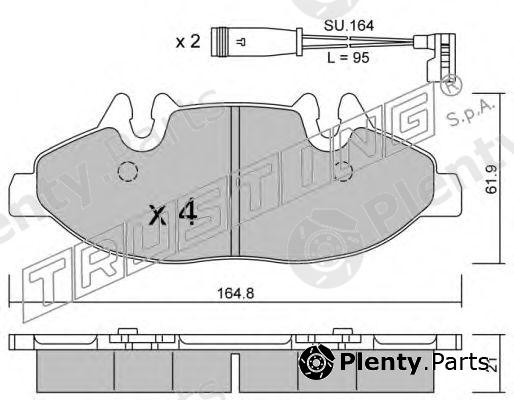  TRUSTING part 591.0W (5910W) Brake Pad Set, disc brake