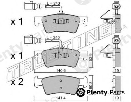  TRUSTING part 677.0 (6770) Brake Pad Set, disc brake