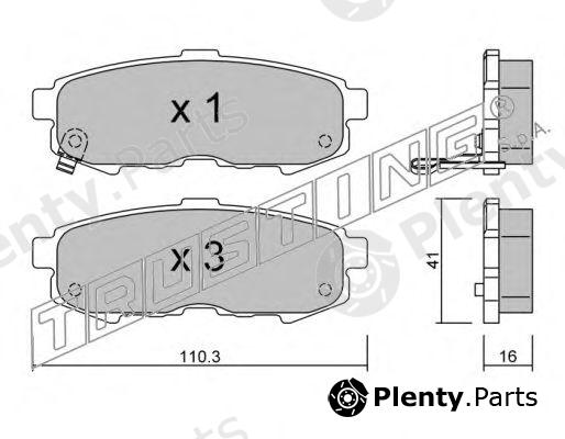  TRUSTING part 751.0 (7510) Brake Pad Set, disc brake