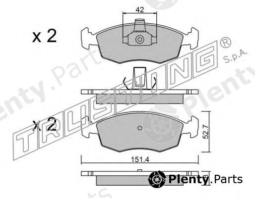  TRUSTING part 283.3 (2833) Brake Pad Set, disc brake