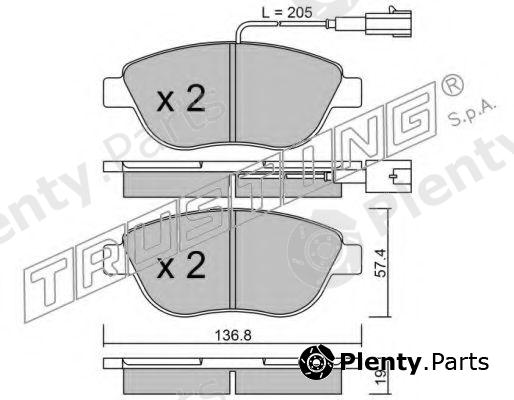  TRUSTING part 331.3 (3313) Brake Pad Set, disc brake