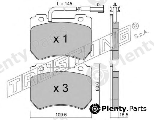  TRUSTING part 865.0 (8650) Brake Pad Set, disc brake
