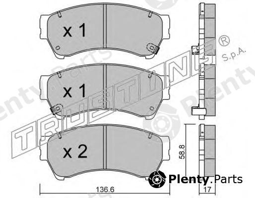  TRUSTING part 886.0 (8860) Brake Pad Set, disc brake
