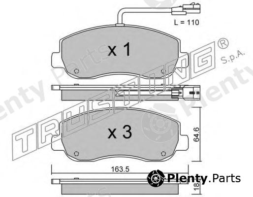  TRUSTING part 915.0 (9150) Brake Pad Set, disc brake
