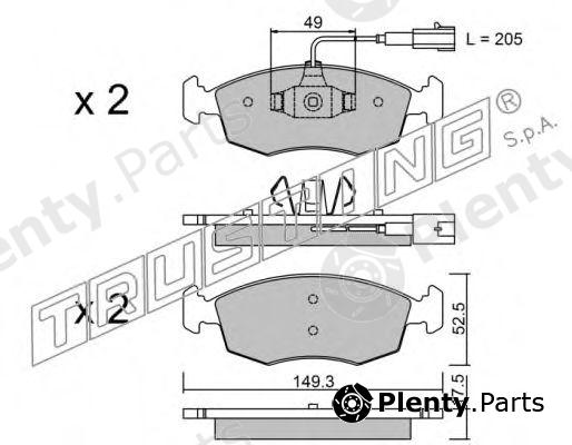  TRUSTING part 283.4 (2834) Brake Pad Set, disc brake