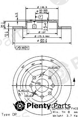  BREMBO part 08.9460.11 (08946011) Brake Disc