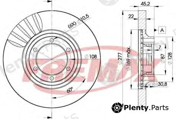  FREMAX part BD-7038 (BD7038) Brake Disc