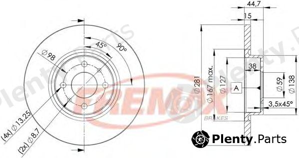  FREMAX part BD-0355 (BD0355) Brake Disc