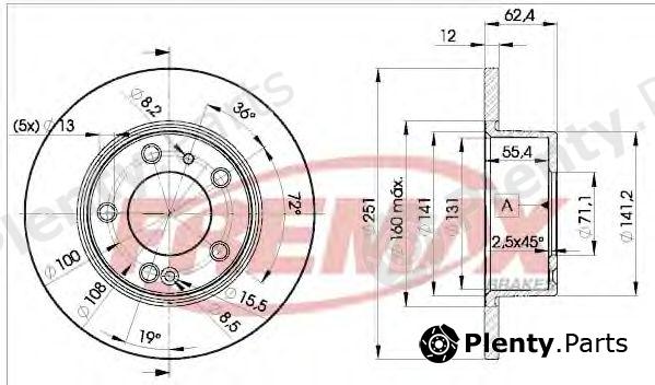  FREMAX part BD-1796 (BD1796) Brake Disc