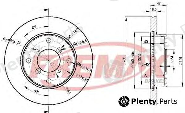  FREMAX part BD-6040 (BD6040) Brake Disc