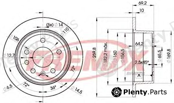  FREMAX part BD-9105 (BD9105) Brake Disc