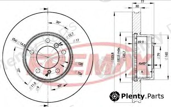  FREMAX part BD-9895 (BD9895) Brake Disc