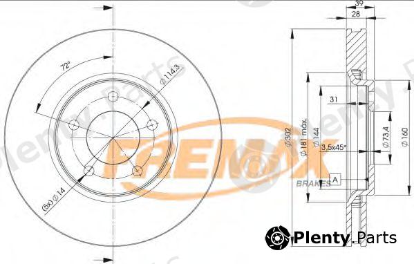  FREMAX part BD-3918 (BD3918) Brake Disc